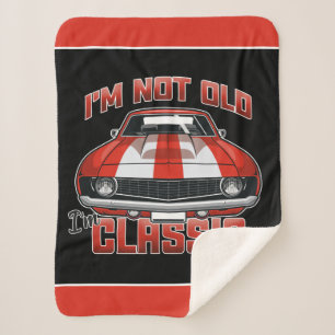 Manta Sherpa No soy viejo soy clásico - Retro coche de músculo
