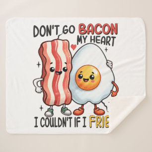 Manta Sherpa No te vayas Bacon mi corazón