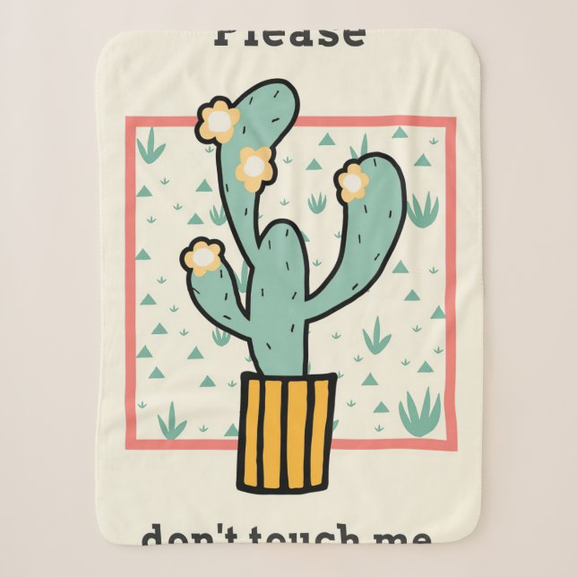 Manta Sherpa No Toque Cactus (Anverso)