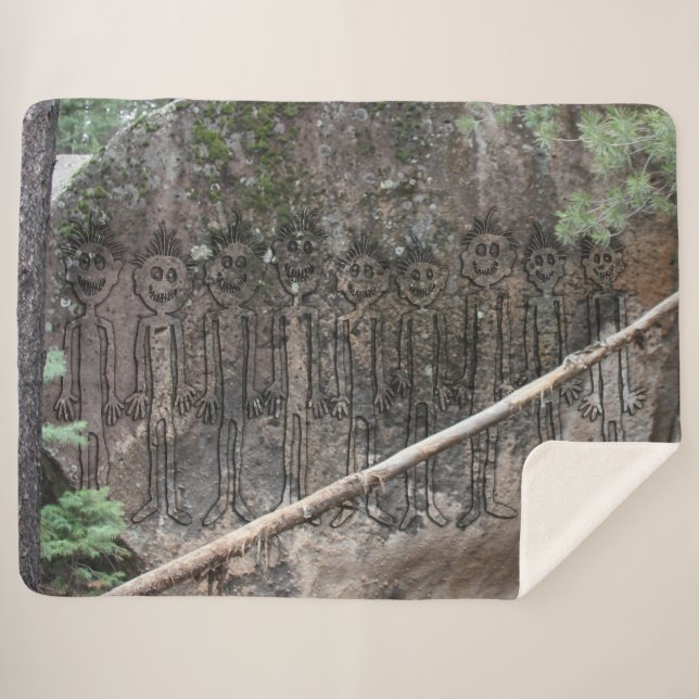 Manta Sherpa Noche de los contrabandistas ambulantes Petroglyph (Anverso (horizontal))