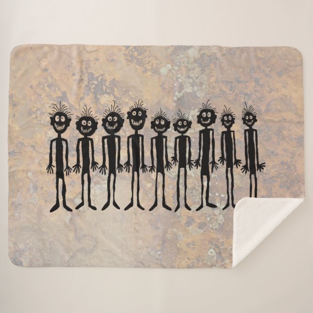 Manta Sherpa Noche de los contrabandistas ambulantes Petroglyph (Anverso (horizontal))