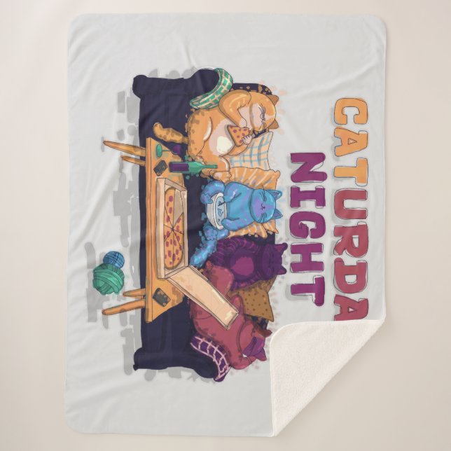 Manta Sherpa Noche de sábado (Anverso)