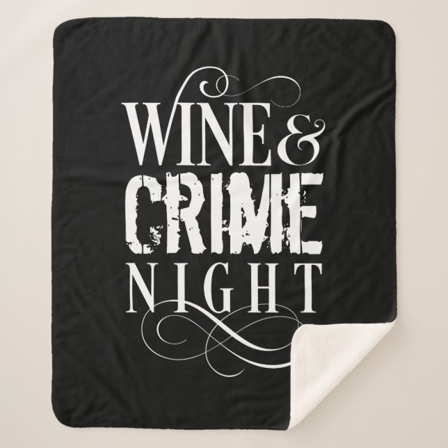 Manta Sherpa Noche del vino y el crimen - crimen divertido y ve (Anverso)