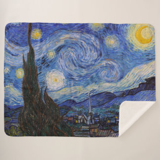 Manta Sherpa Noche estrellada: Saint Remy de Vincent Van Gogh
