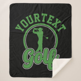 Manta Sherpa NOMBRE ADICIONAL DE Golf Personalizado Retro Pro G