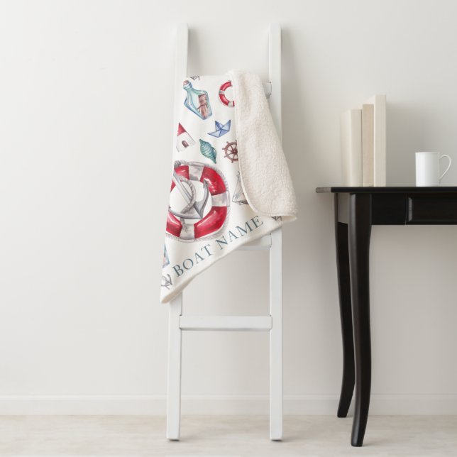 Manta Sherpa Nombre de barco náutico personalizado (In situ)