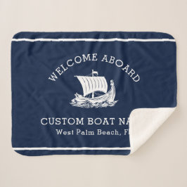 Manta Sherpa Nombre de barco personalizado moderno náutico y lo