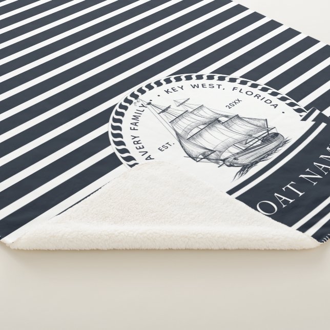 Manta Sherpa Nombre de barco personalizado Nautical (3/4)