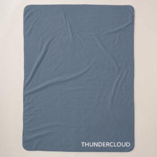 Manta Sherpa Nombre de color azul-gris de la nube negra