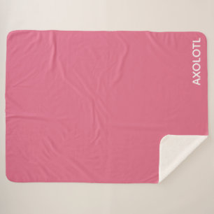 Manta Sherpa Nombre de color rosa Axolotl