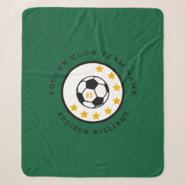Manta Sherpa Nombre de equipo de fútbol personalizado número ve