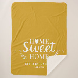 Manta Sherpa Nombre de familia Monograma Sherpa Blanket