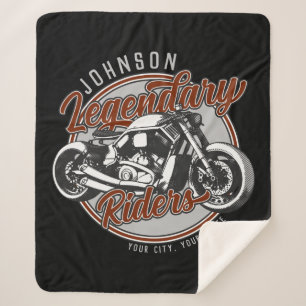 Manta Sherpa NOMBRE del motociclista legendario personalizado