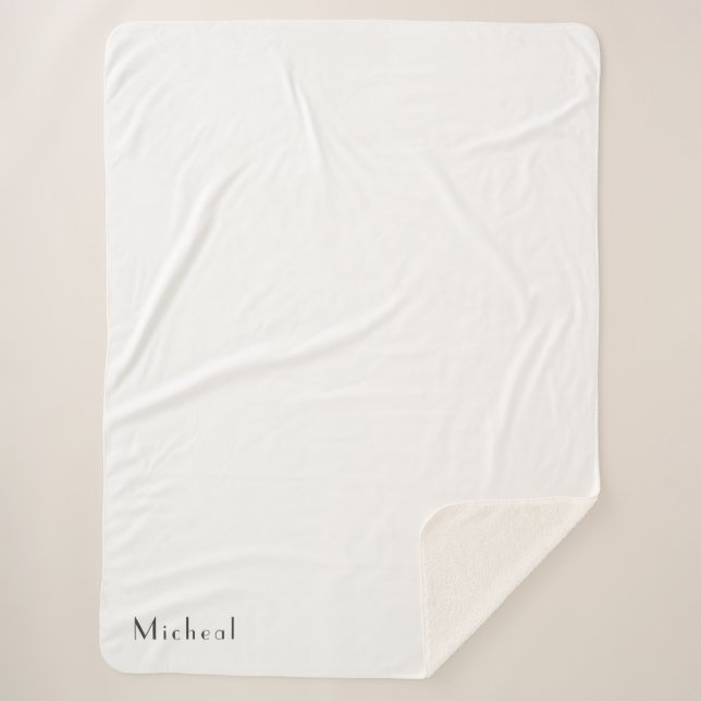 Manta Sherpa Nombre del Personalizado personalizado de moda par (Anverso)