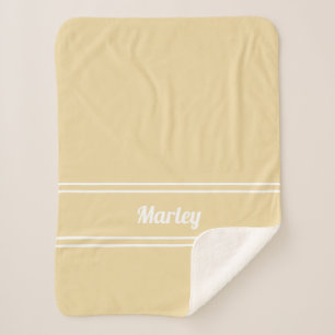 Manta Sherpa Nombre minimalista moderno con inicial monograma l