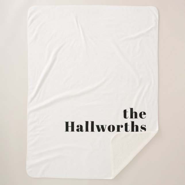 Manta Sherpa Nombre mínimo retro moderno o plantilla de negocio (Anverso)