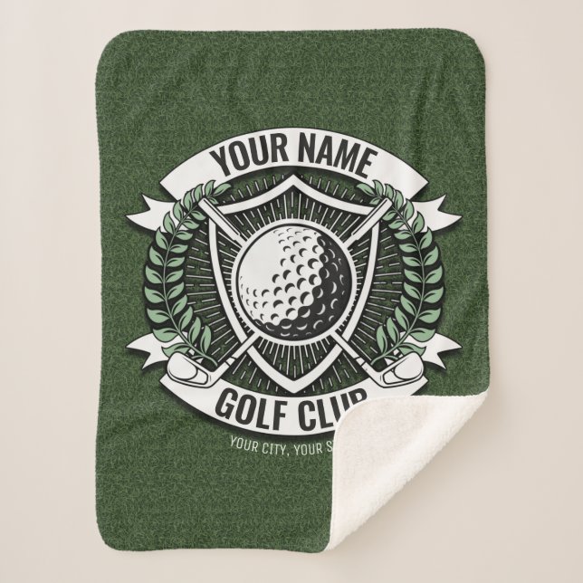 Manta Sherpa NOMBRE personalizado Club de Golf Golf Club Turf C (Anverso)