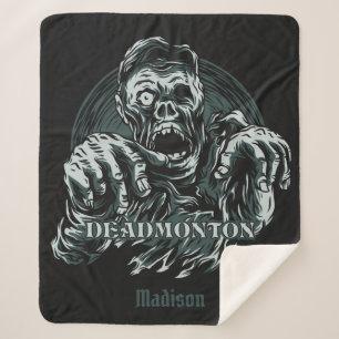 Manta Sherpa Nombre personalizado coberturas DEADMONTON