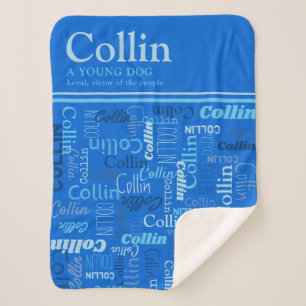 Manta Sherpa Nombre personalizado de Collin que significa tonos