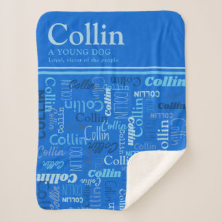 Manta Sherpa Nombre personalizado de Collin que significa tonos