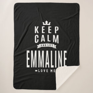 Manta Sherpa Nombre personalizado de Emmaline Regalo de cumplea