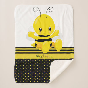 Manta Sherpa Nombre personalizado de la bebe dulce
