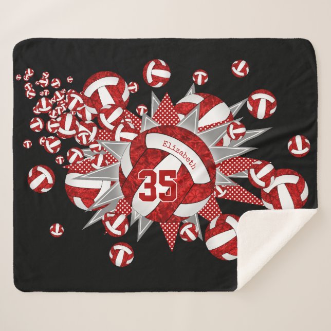 Manta Sherpa nombre personalizado de las estrellas de voleibol  (Anverso (horizontal))