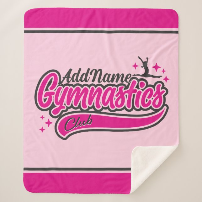Manta Sherpa NOMBRE personalizado Gimnasia de salto dividido de (Anverso)
