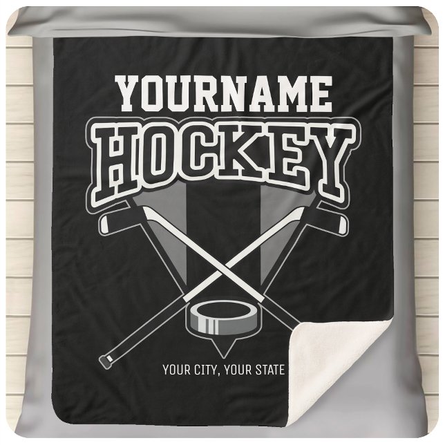 Manta Sherpa NOMBRE personalizado Jugador de hockey Equipo de p (Subido por el creador)