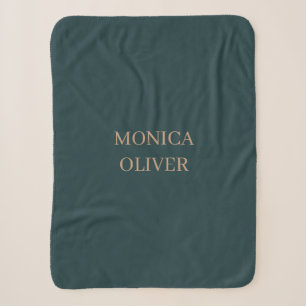 Manta Sherpa Nombre personalizado minimalista moderno profesion
