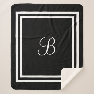 Manta Sherpa Nombre personalizado o Sherpa Blanket inicial