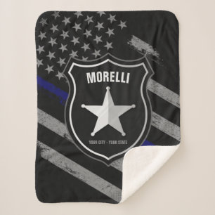 Manta Sherpa NOMBRE Personalizado Oficial de Policía Sheriff Co