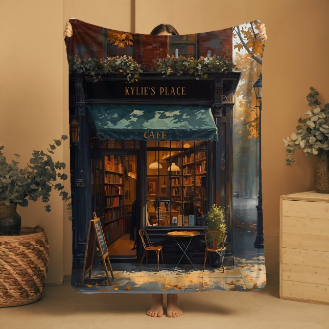 Manta Sherpa Nombre personalizado Sherpa Blanket Bookish Coffee (Subido por el creador)