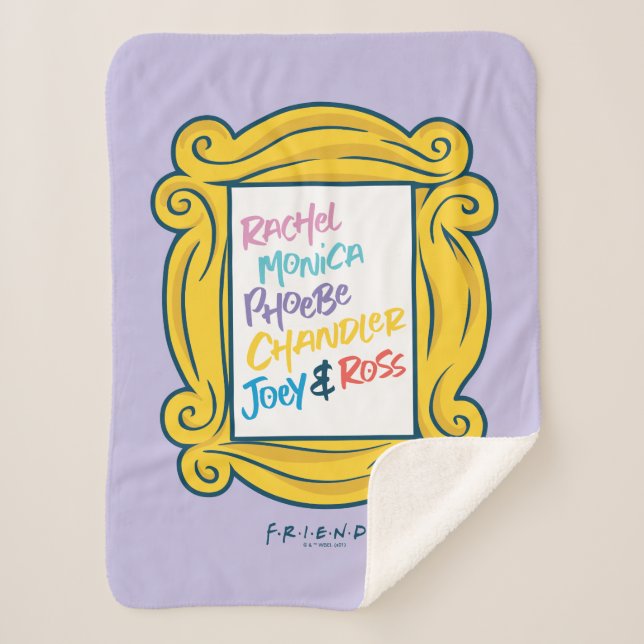 Manta Sherpa Nombres FRIENDS™ en Peephole (Anverso)