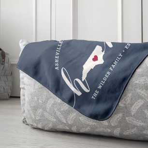 Manta Sherpa North Carolina Home State Personalized