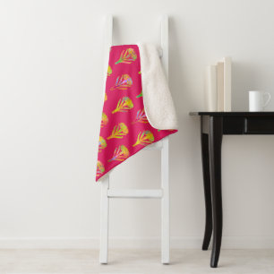 Manta Sherpa Nouveau Riche Florece Magenta