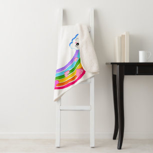 Manta Sherpa Nubes arcoiris Sherpa Blanket