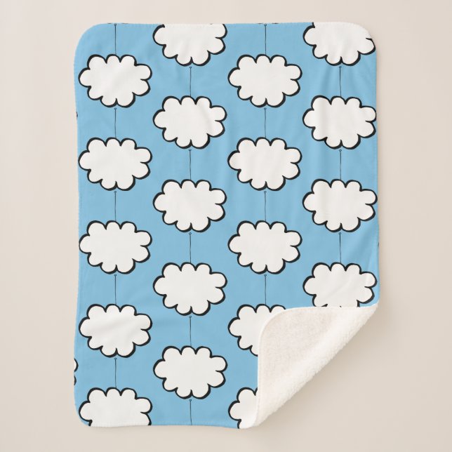 Manta Sherpa Nubes en cadenas (Anverso)