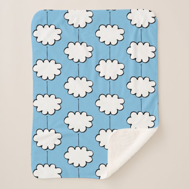 Manta Sherpa Nubes en Cuerdas (Anverso)