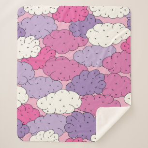 Manta Sherpa Nubes personalizados divertidas. Repetición de co