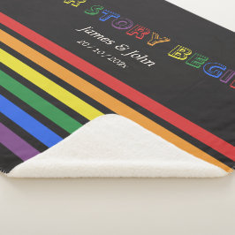 Manta Sherpa Nuestra Historia Comienza Bandera LGBTQ Arcoíris P