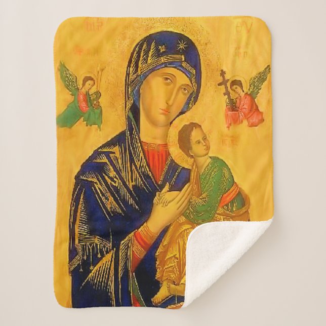 Manta Sherpa Nuestra madre de la ayuda perpetua (Anverso)