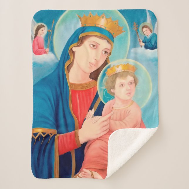 Manta Sherpa Nuestra Señora de la Perpetua Ayuda Católica (Anverso)