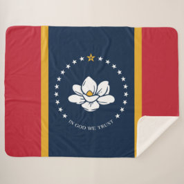 Manta Sherpa Nueva bandera de estado de Mississipi