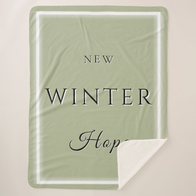 Manta Sherpa Nueva esperanza de invierno (Anverso)