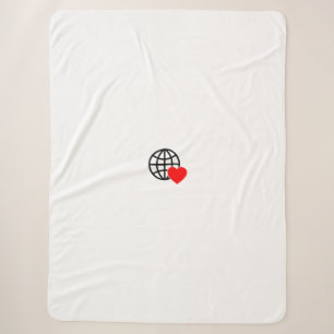 Manta Sherpa Nueva funda de papel con logotipo de texto persona