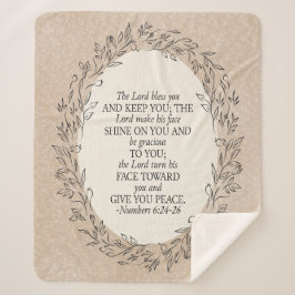 Manta Sherpa Numbers 6:24–26 The Lord Bless You Neutral Vintage