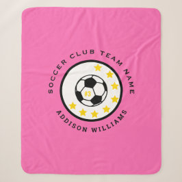 Manta Sherpa Número de camiseta de equipo de fútbol personaliza