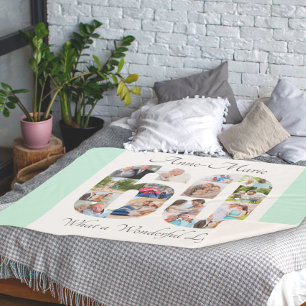 Manta Sherpa Número de Collage de fotos 60 Casa 60 cumpleaños