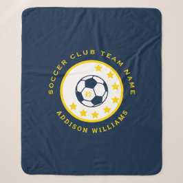 Manta Sherpa Número de Jersey Personalizado de Equipo de Fútbol